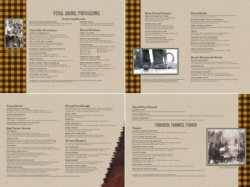 Timber Kitchen & Bar Menu