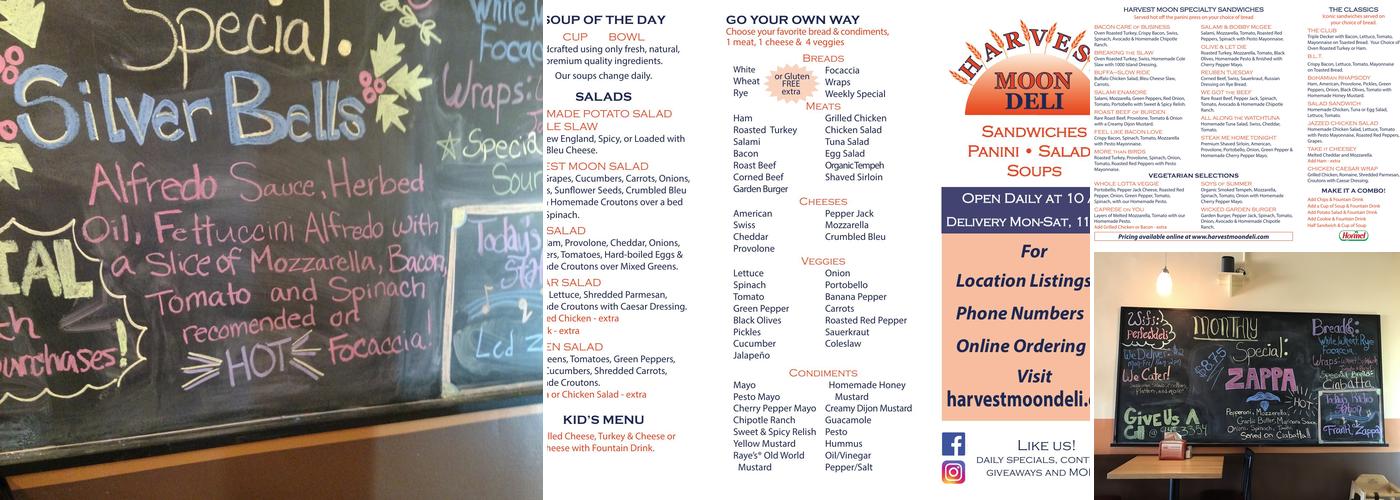 Harvest Moon Deli Menu