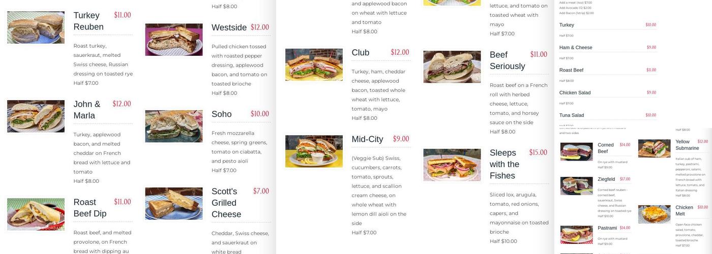 Stevens Deli Menu
