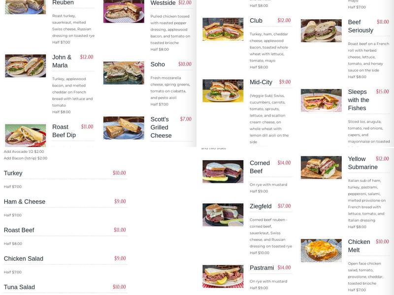 Stevens Deli Menu