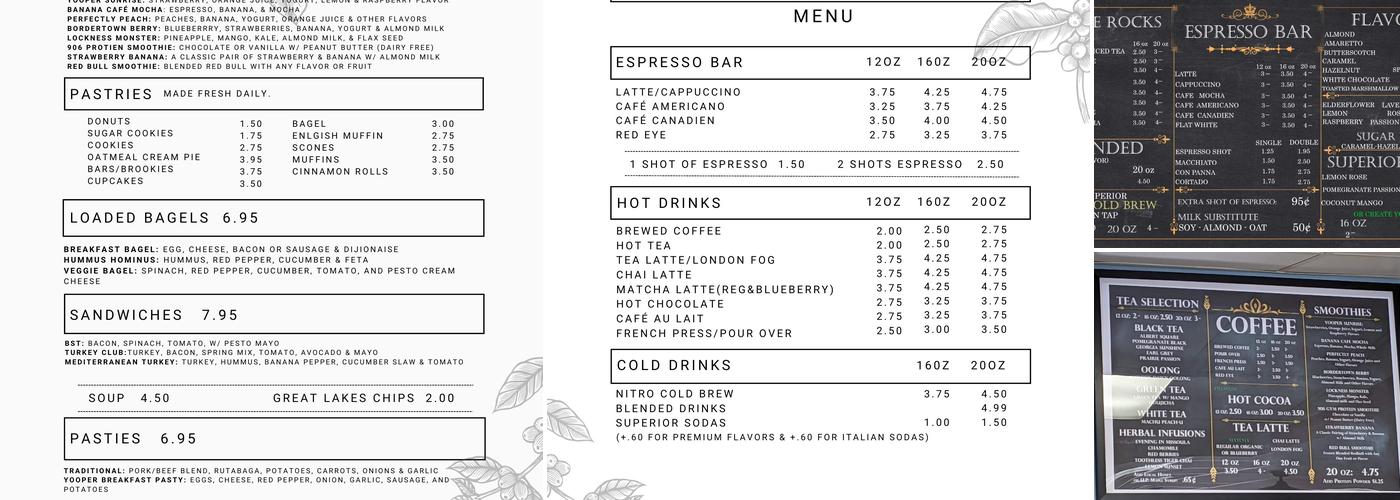 Superior Cafe Menu