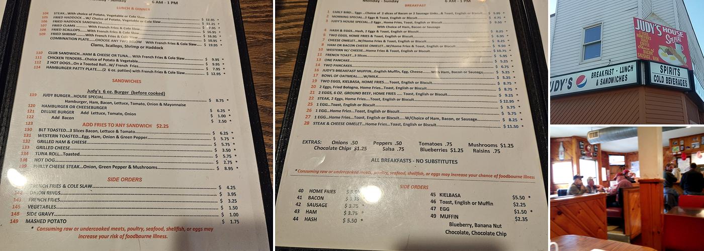 Judy's Menu