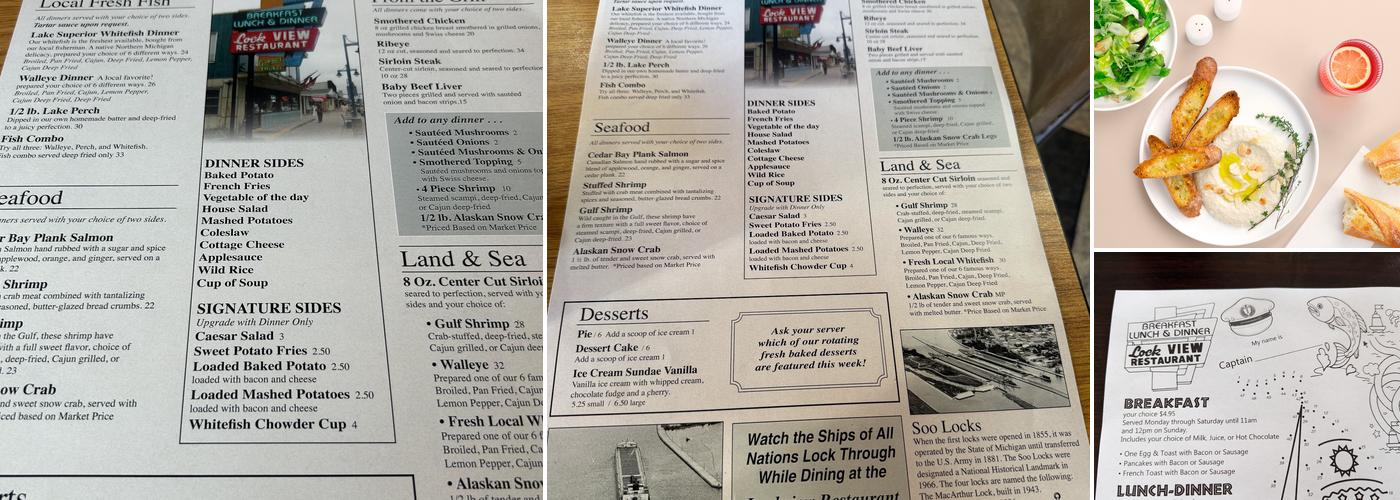 Lockview Restaurant Menu
