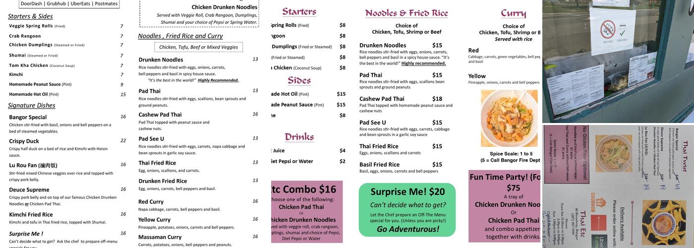 Thai Etc (formerly Thai 2 Go) Menu