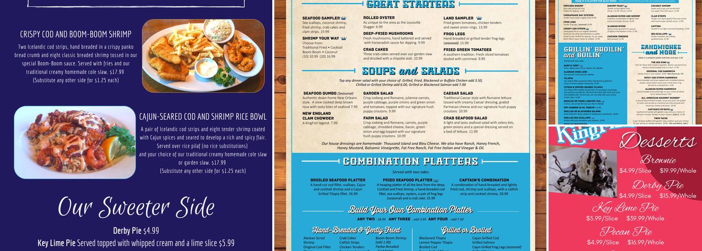 KingFish Menu