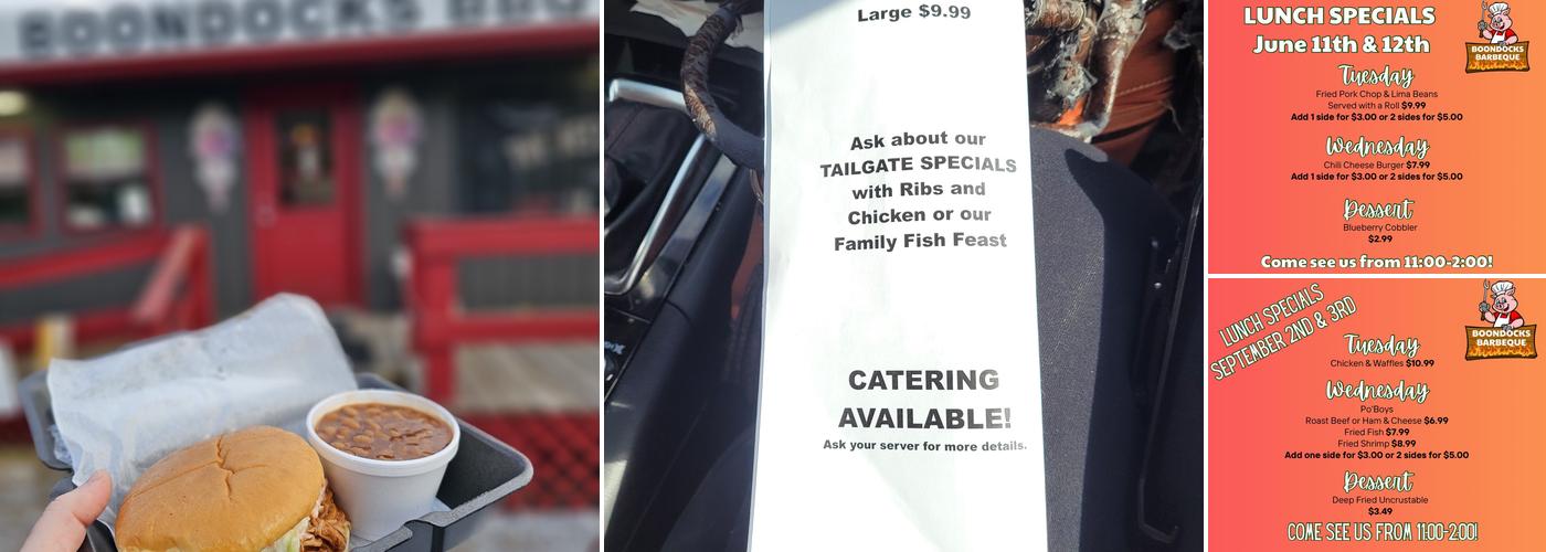 Boondocks Bbq Menu