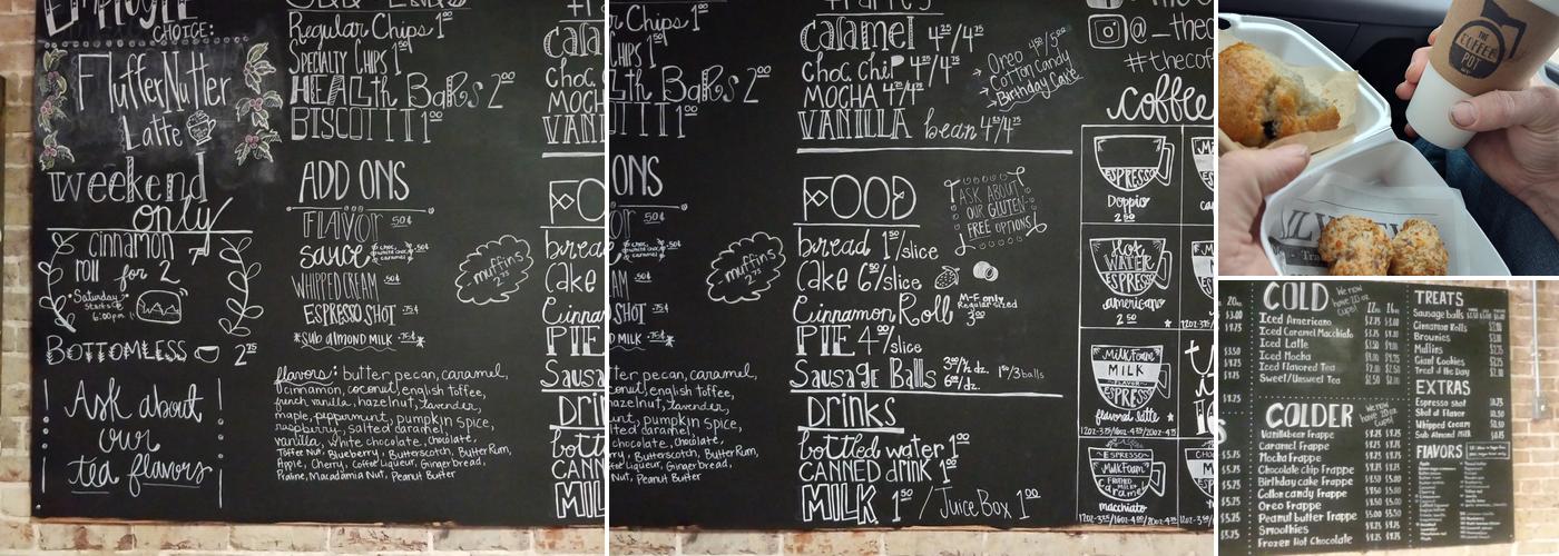 The Coffee Pot Amory Menu