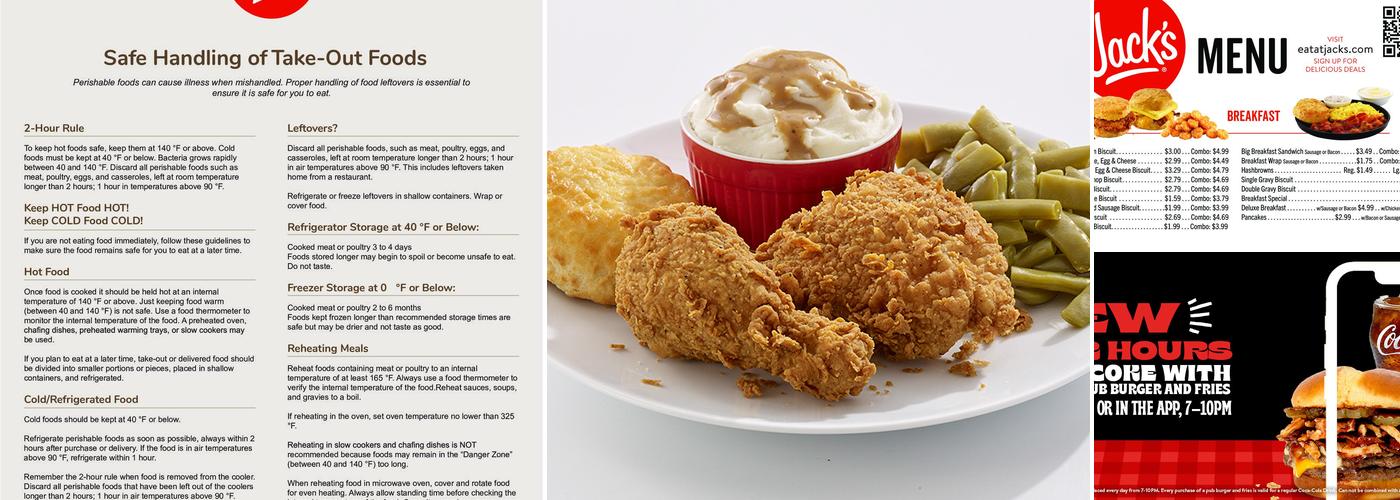 Jack's Menu