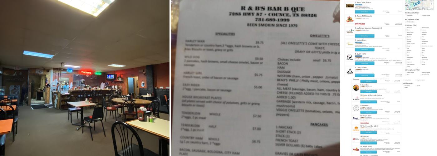 R & B Barbeque & Restaurant Menu