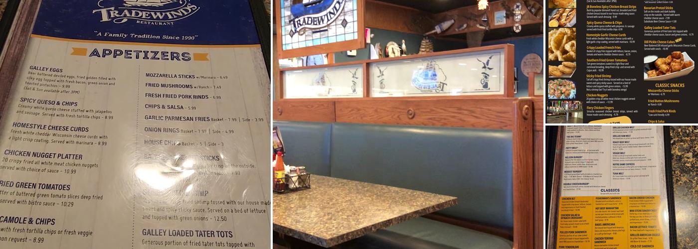 Tradewinds Restaurant Menu