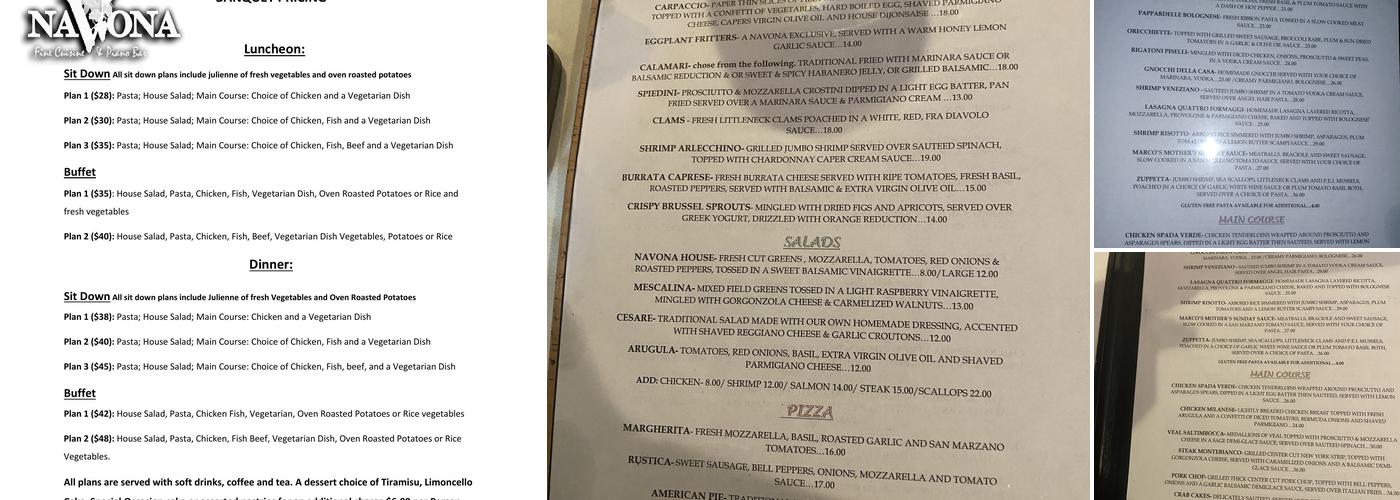 Caffè NaVona Menu
