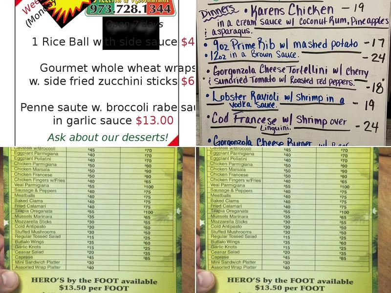 DeMarco's Pizzeria & Restaurant Menu