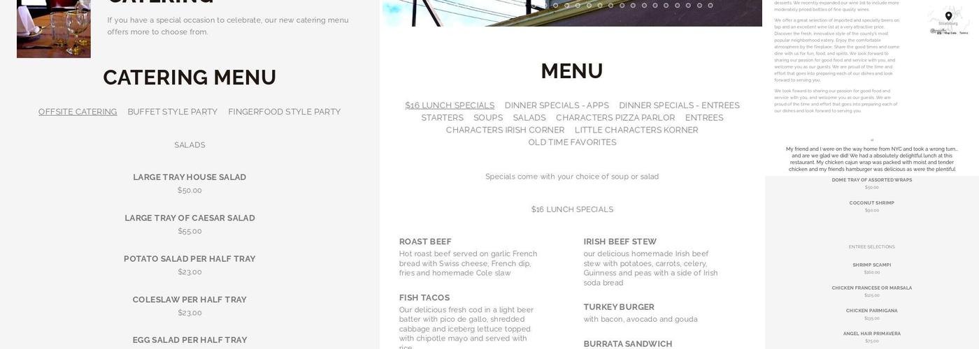 Characters Menu
