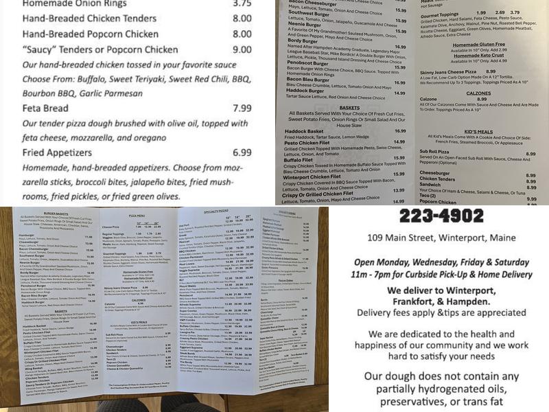 Winterport House of Pizza Menu