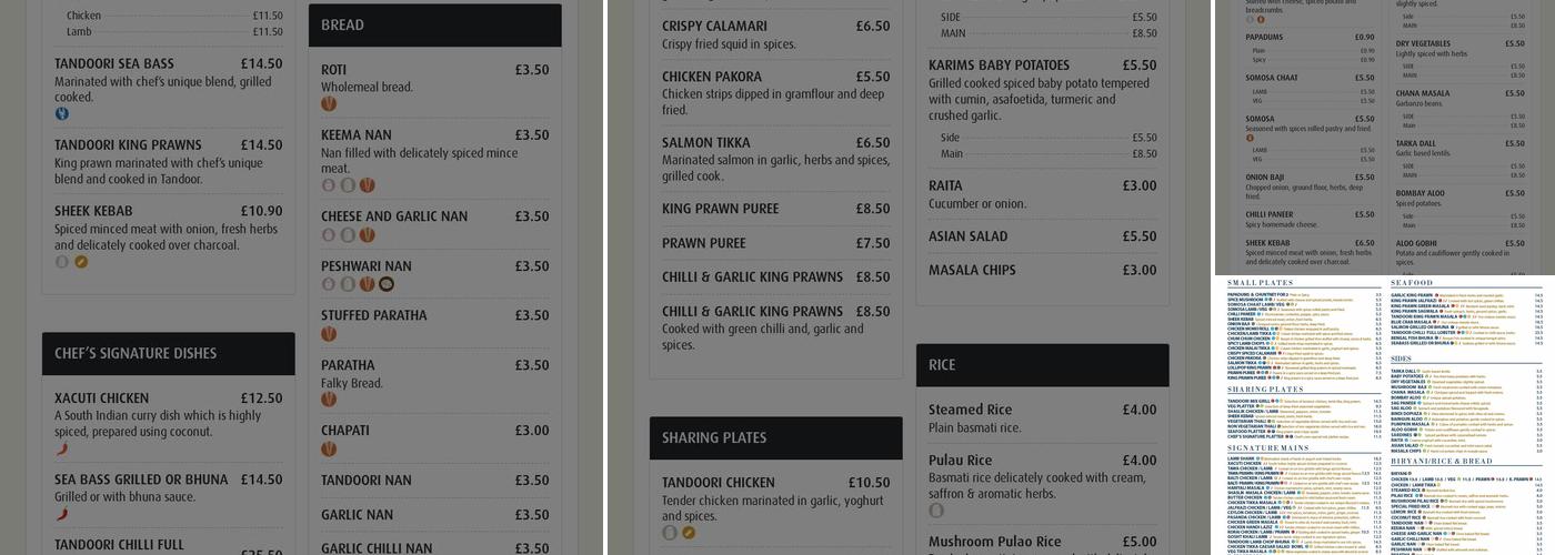 Blossom by Khans Menu