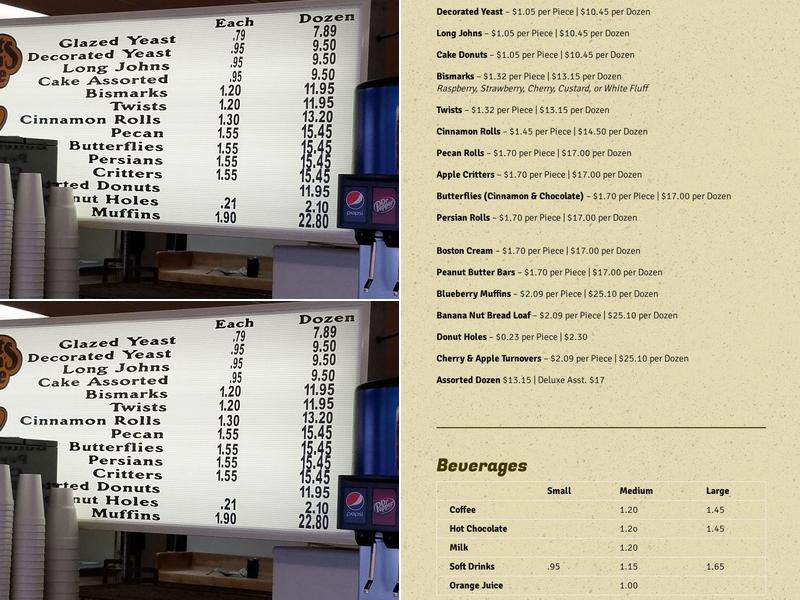 Donuts N Coffee Menu