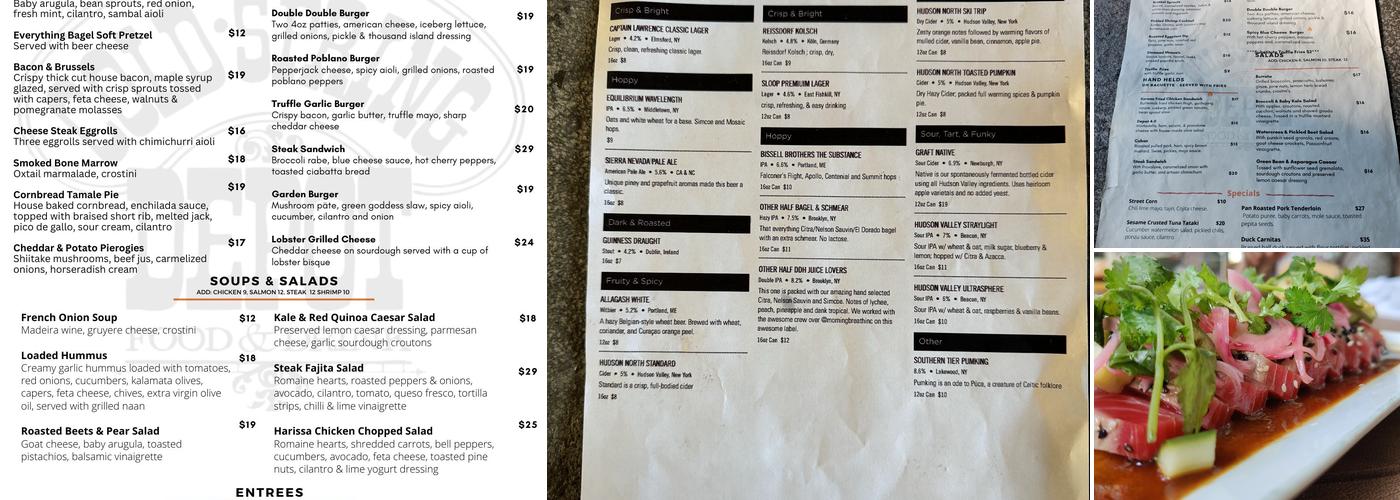 Cold Spring Depot Menu
