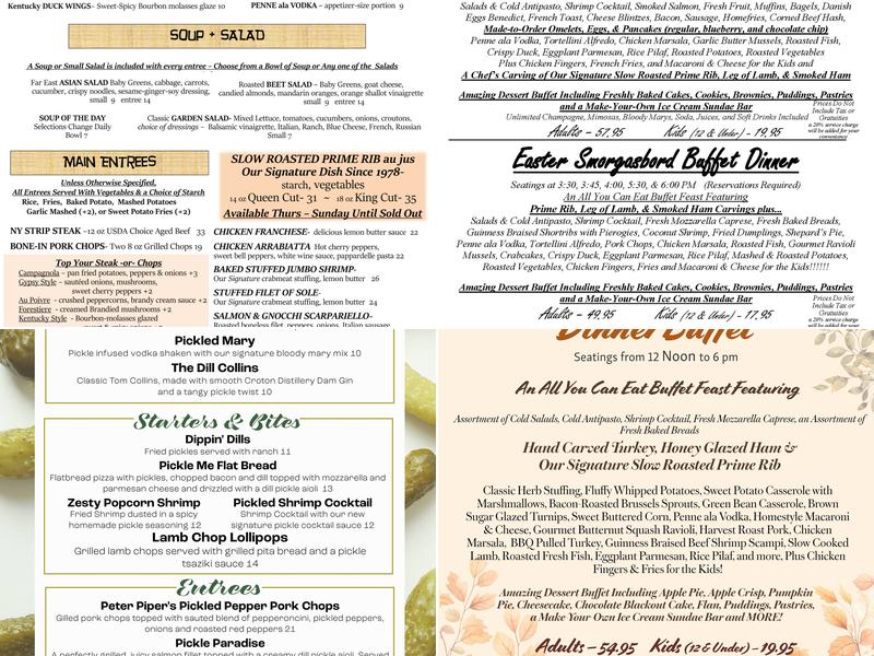 Cortlandt Colonial Restaurant & Ballroom Menu