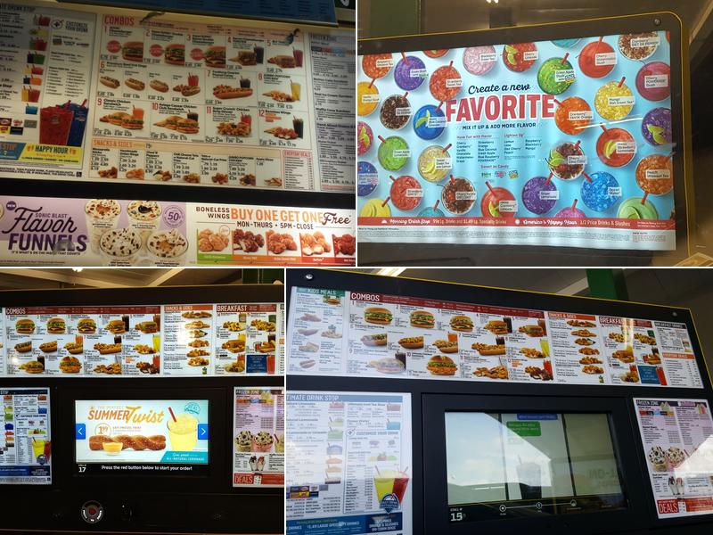 Sonic Drive-In Menu