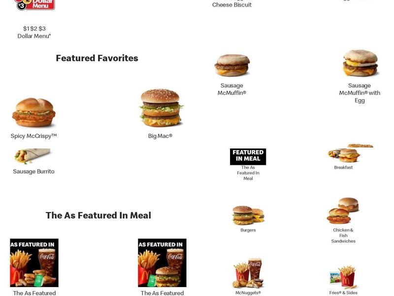 McDonald's Menu