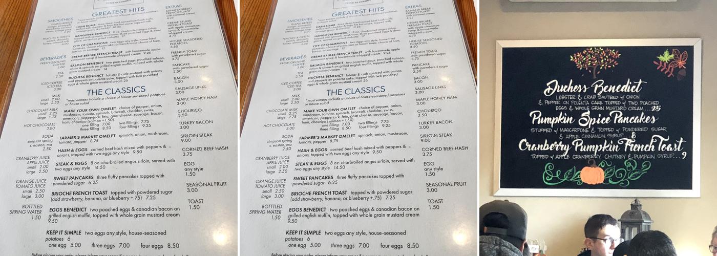 JJ's Caffe Menu