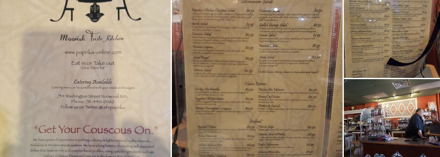 Cafe Paprika Menu