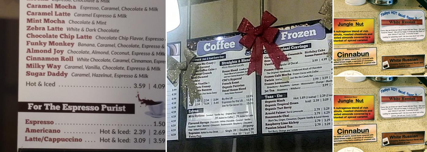 Coffee Break Cafe Menu