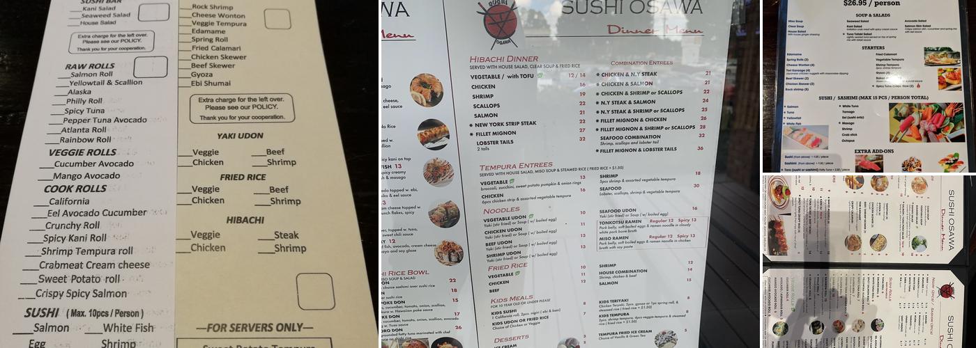 SUSHI OSAWA Menu