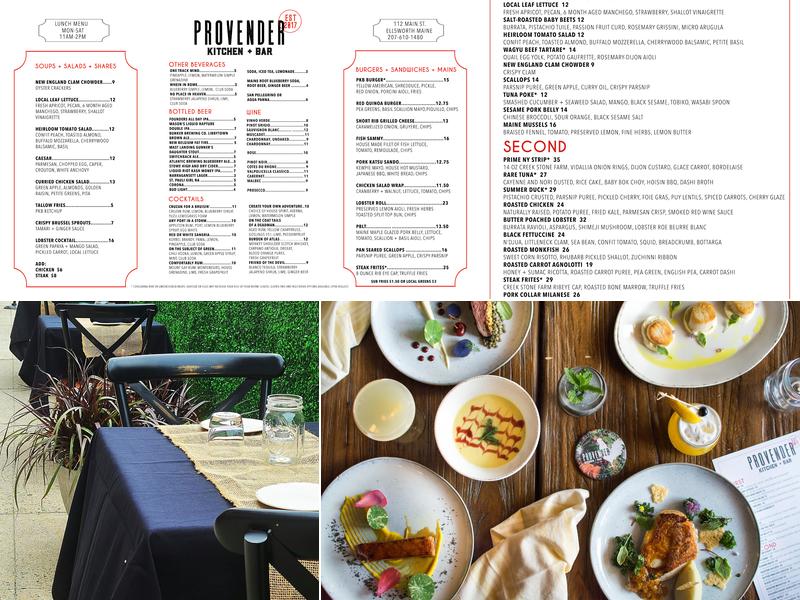 PROVENDER KITCHEN + BAR Menu