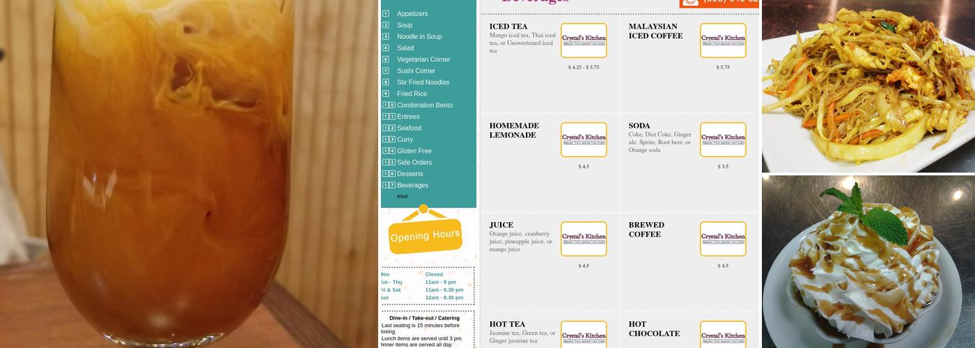 Crystal's Kitchen Menu