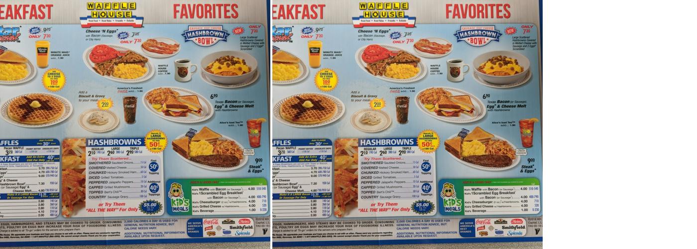 Waffle House Menu