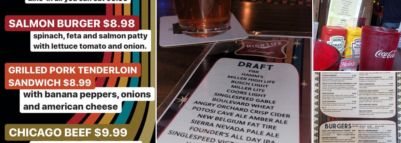 The High Life Lounge Menu