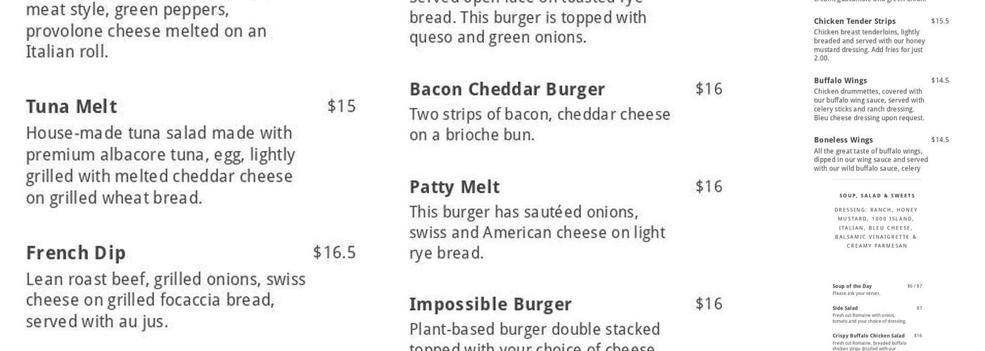 Francies Menu