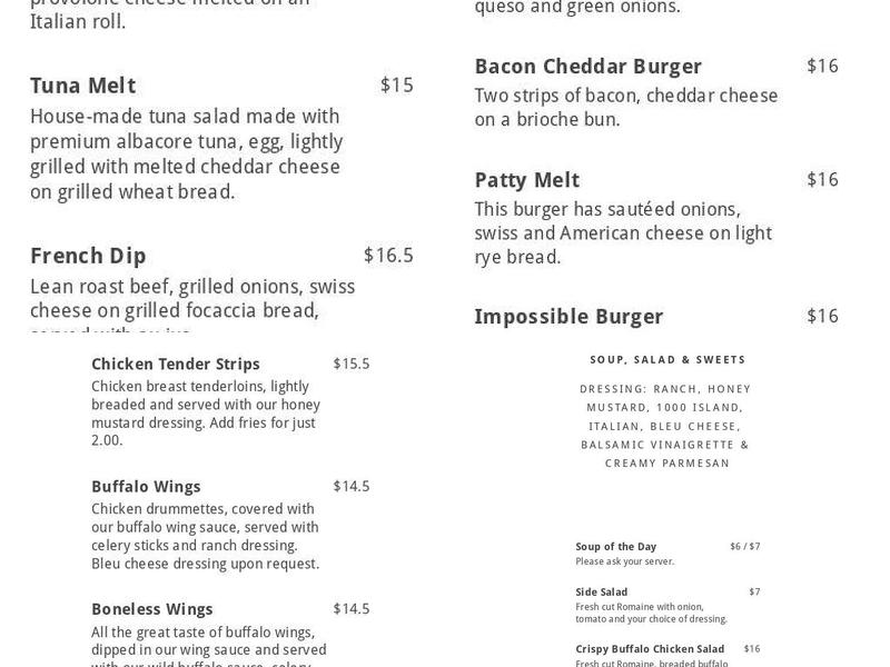 Francies Menu