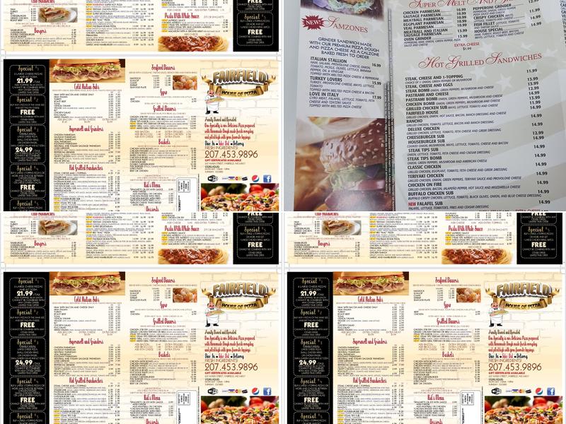 FAIRFIELD HOUSE OF PIZZA Menu