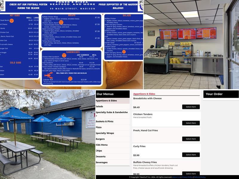 Fonzos Pizza,Seafood&More Menu