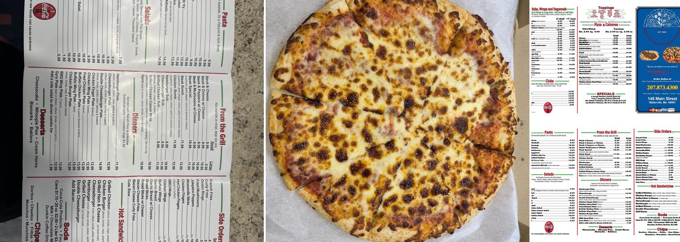 Nikos Waterville House of Pizza Menu