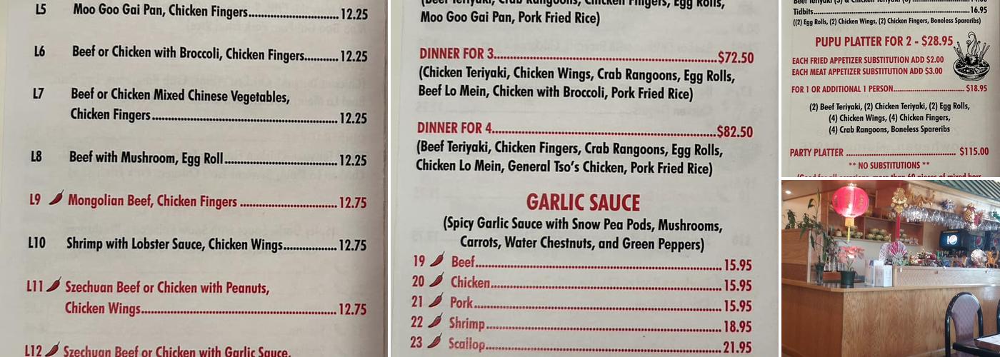Pak Lee Menu