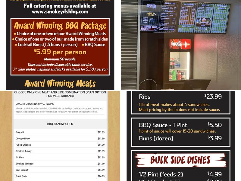 Smokey D's BBQ Menu