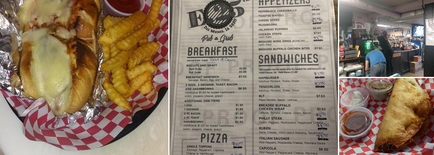 E 25th Pub & Grub Menu