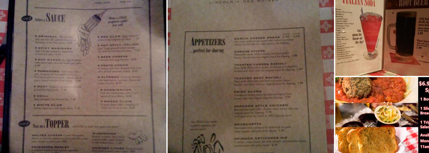 Spaghetti Works Menu