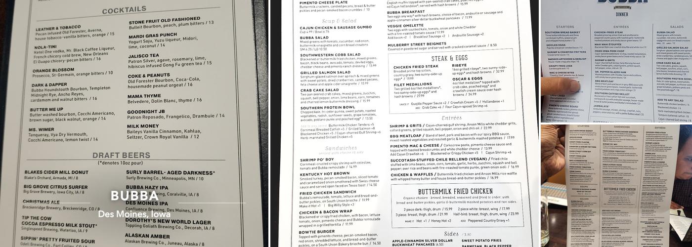 Bubba Menu