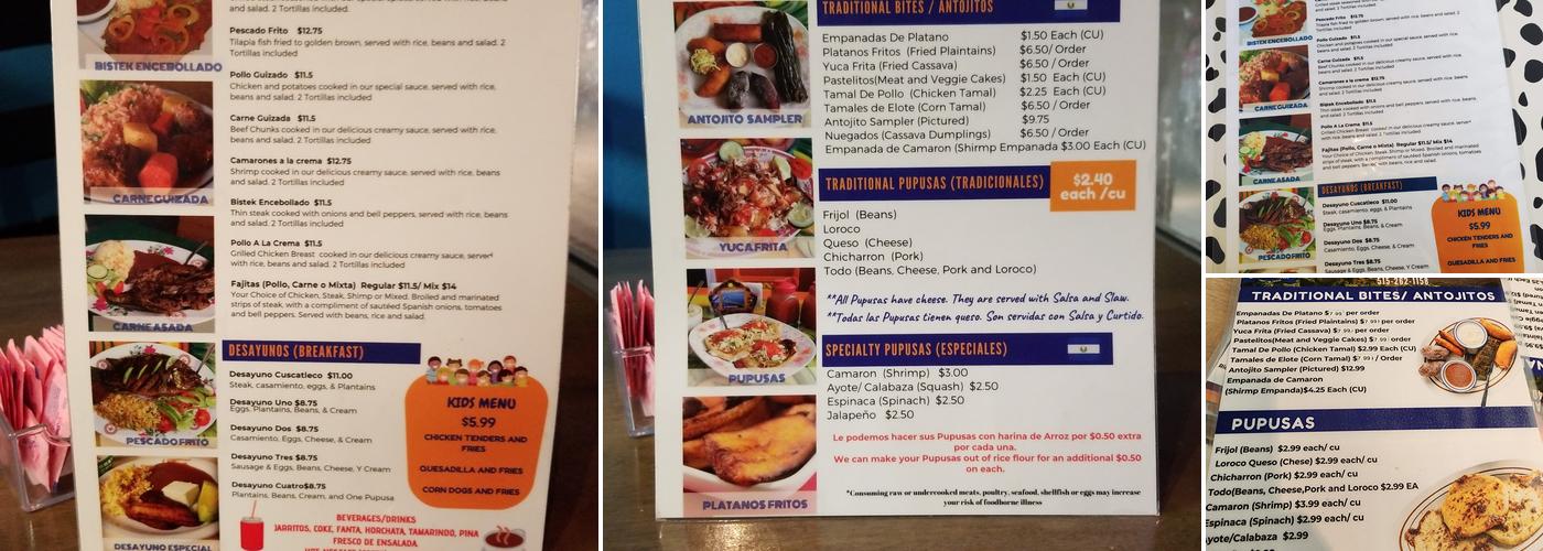 La Cuscatleca East Menu