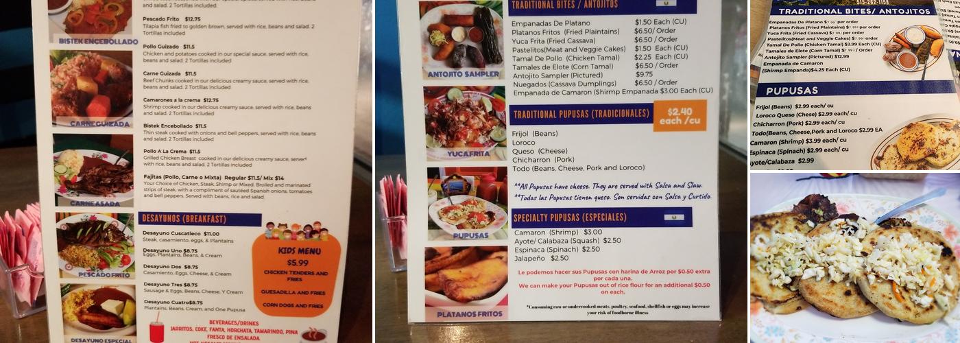 La Cuscatleca East Menu