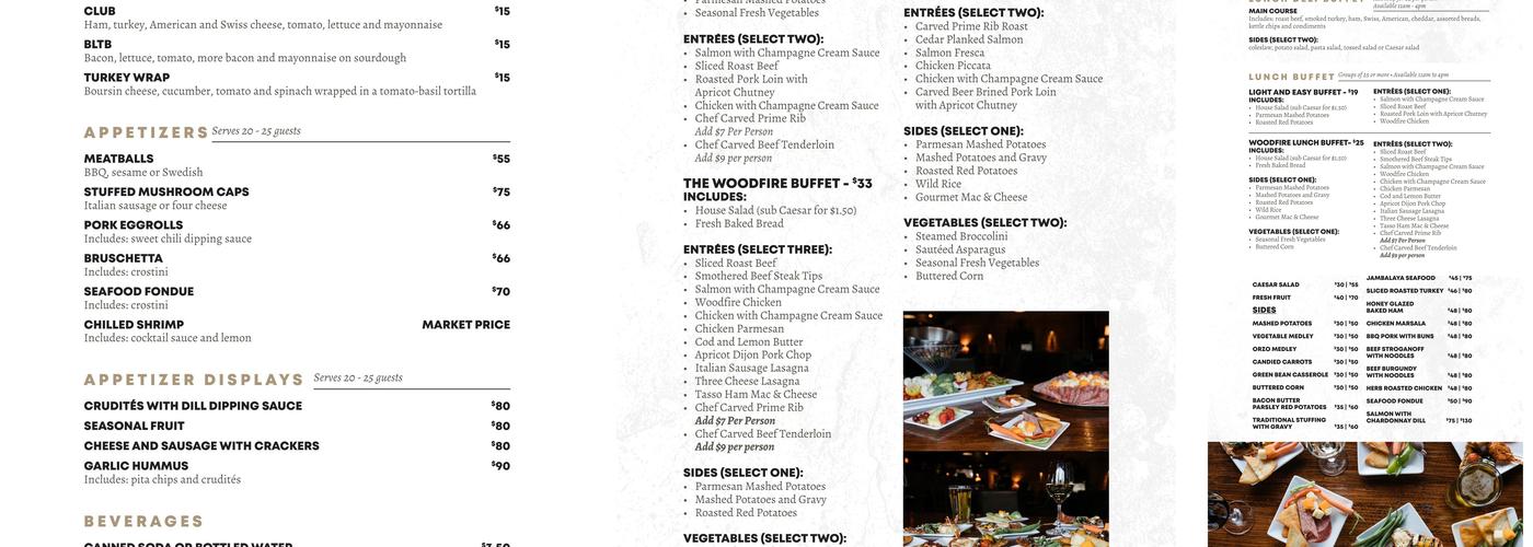 Thunder Bay Grille Davenport Menu
