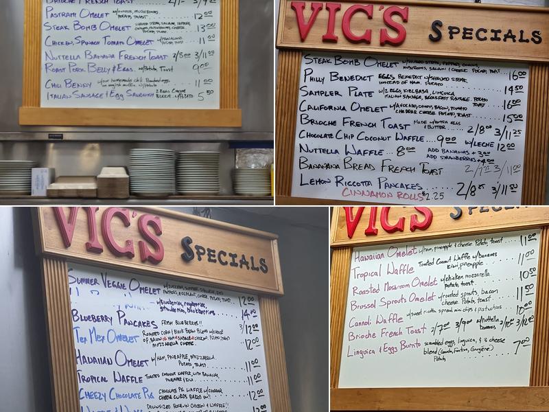 Vic's Waffle House Menu