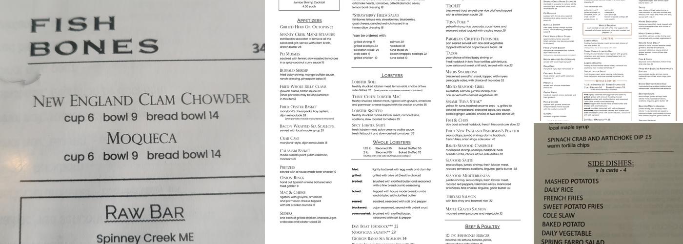 Fishbones Menu