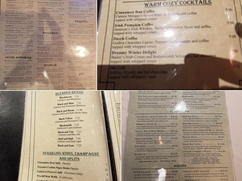Emerald Rose Menu