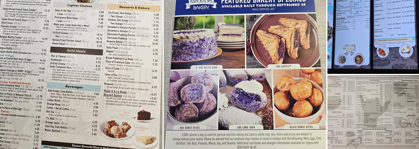 Zippy's Hilo Menu