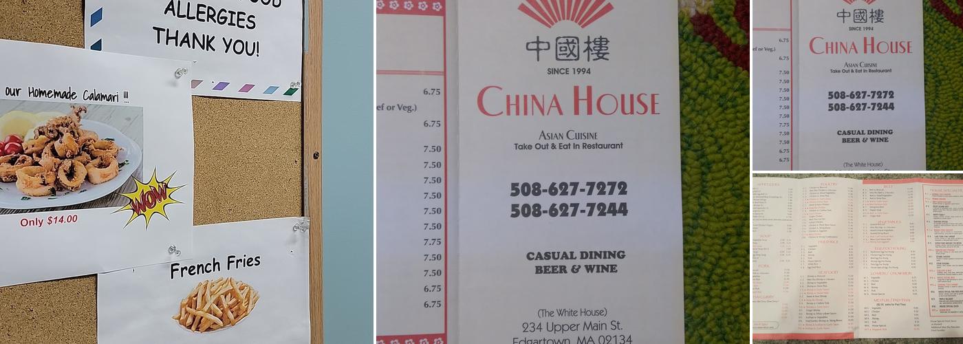 China House Menu